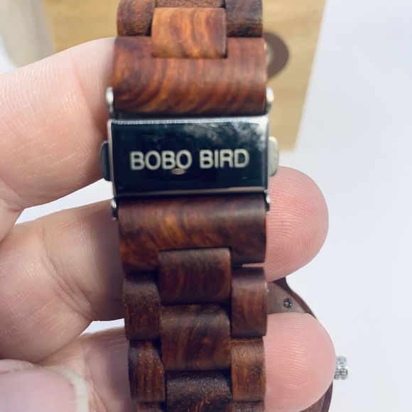 BOBO BIRD Natural Wooden Watch Unisex Adjustable With Wooden Drawer Box New - Picture 5 of 16